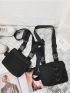 Mini Punk Chest Bag, Hip-Hop Outdoor Streetwear Waist Pack, Unisex Outdoor Functional Vest Bag, Trend Two Pockets Harness Chest Rig Bag