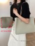 Minimalist Shoulder Tote Bag With Inner Pouch