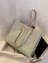 Minimalist Shoulder Tote Bag With Inner Pouch