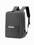 Men Metal Decor Laptop Backpack