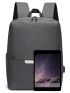 Men Metal Decor Laptop Backpack