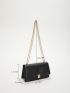 Metal Decor Flap Chain Square Bag