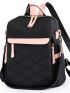 Quilted Zip Front Classic Backpack