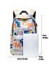 Men Letter Graphic Backpack Camping Bag