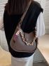 Chain & Twilly Scarf Decor Hobo Bag