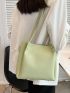 Minimalist Shoulder Bag With Inner Pouch