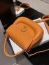 Neon Orange Flap Saddle Bag