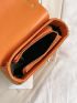 Neon Orange Flap Saddle Bag