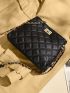 Quilted Detail Chain Square Bag