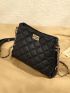 Quilted Detail Chain Square Bag