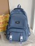 Letter Patch Pocket Front Backpack