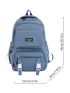 Letter Patch Pocket Front Backpack