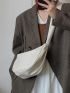 Minimalist Zipper Hobo Bag