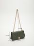 Metal Decor Flap Chain Square Bag