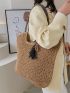 Tassel Decor Straw Bag