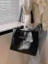 Chain Decor Shoulder Tote Bag