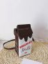 Mini Letter Graphic Milk Bottle Design Novelty Bag