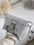 Mini Studded Decor Chain Flap Square Bag