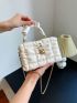 Mini Ruched Detail Chain Box Bag