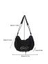 Letter Graphic Drawstring Design Hobo Bag