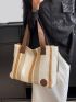 Colorblock Shopper Bag