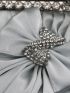 Bow & Rhinestone Decor Evening Bag