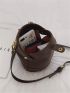 Mini Snap Button Detail Bucket Bag