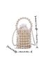 Mini Faux Pearl Decor Bucket Bag