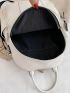 Litchi Embossed Classic Backpack With Coin Purse