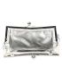 Flower Decor Kiss Lock Chain Evening Bag