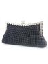 Rhinestone & Bead Decor Evening Bag