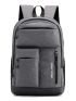 Letter Graphic USB Charging Port Laptop Backpack