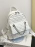 Mini Quilted Chain Decor Classic Backpack