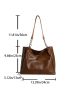 Chain Decor Shoulder Tote Bag