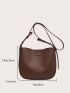 Litchi Embossed Hobo Bag