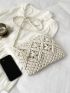 Tassel Decor Hollow Out Crochet Bag