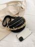 Quilted Chain Decor Waist Bag