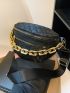 Quilted Chain Decor Waist Bag