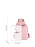 Letter Decor Classic Backpack With Pompom Charm