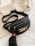 Quilted Chain Decor Fanny Pack