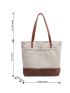 Two Tone Shoulder Tote Bag