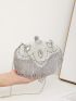 Rhinestone Decor Heart Design Novelty Bag