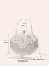 Rhinestone Decor Heart Design Novelty Bag