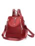 Zip Front Neon Red Backpack