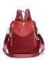 Zip Front Neon Red Backpack