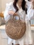 Hollow Out Straw Bag