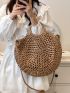 Hollow Out Straw Bag