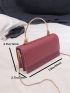 Mini Letter Embossed Flap Square Bag