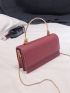 Mini Letter Embossed Flap Square Bag