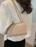 Mini Flap Square Bag Geometric Embossed Minimalist